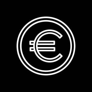 Euro simgesi vektör çizim