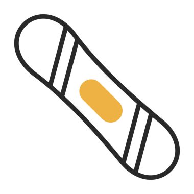 Snowboard web simgesi, vektör illüstrasyonu