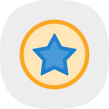 Grafik düz yıldız ikon vektör çizimi tasarımı