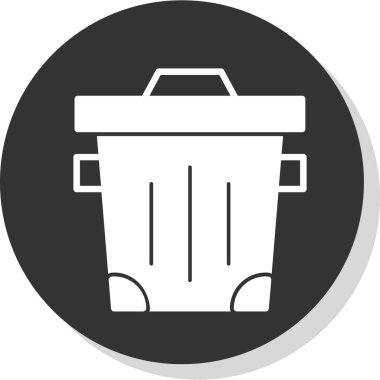 Çöp kutusu simgesi. vektör illüstrasyonu