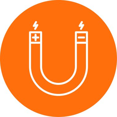 Basit mıknatıs simgesi, vektör illüstrasyonu