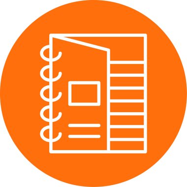  düz Defter simgesi vektör çizimi