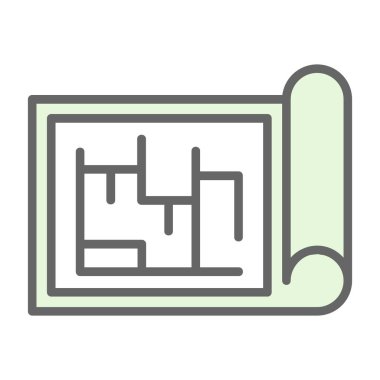 Şablon simgesi, vektör illüstrasyonu basit tasarım