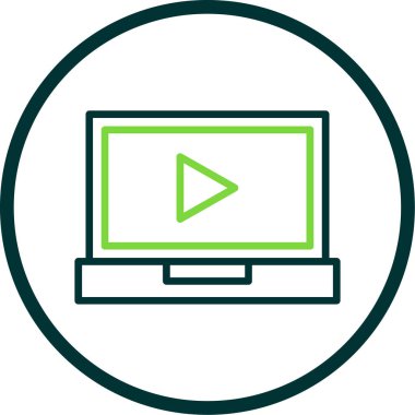 dizüstü bilgisayar simgesi, vektör illüstrasyonu basit tasarım