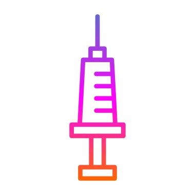 Şırınga. Web simgesi basit illüstrasyon                