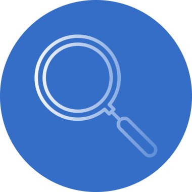 Büyüteç simgesi, düz stil, arama sembolü. Vektör illüstrasyonu