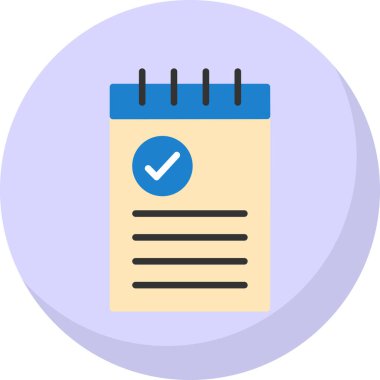 notepad simgesi, vektör illüstrasyonu basit tasarım