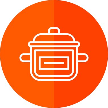 Hot pot simgesinin vektör illüstrasyonu    