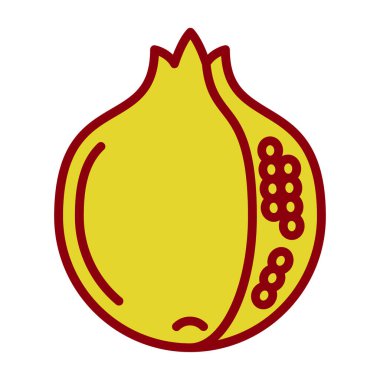 Nar meyve simgesinin vektör illüstrasyonu