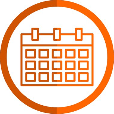 Takvim simgesi vektör illüstrasyonu