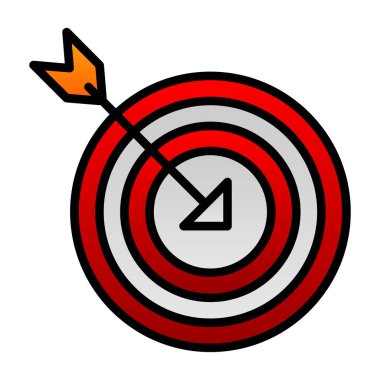 hedef ok simgesi, vektör çizim ile 