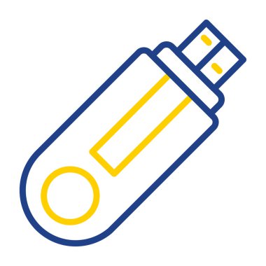 USB web simgesi, vektör çizim 