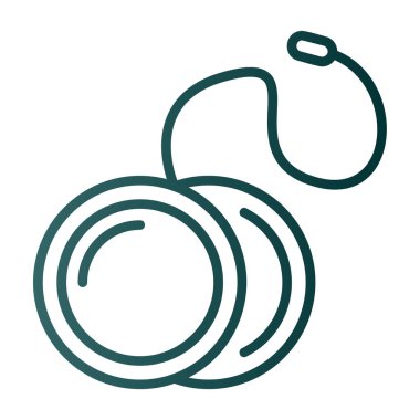 Yoyo oyuncak web simgesi, vektör illüstrasyonu