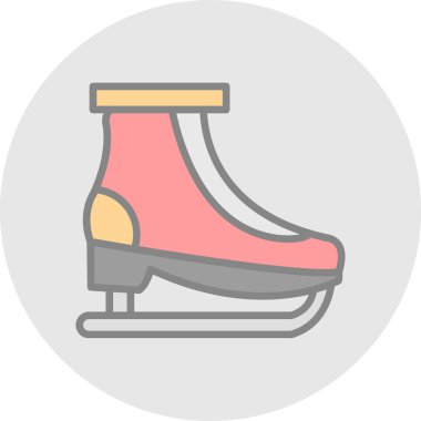 Buz pateni ikonu. Basit vektör illüstrasyonu