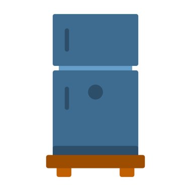 buzdolabı web simgesi, vektör çizim 