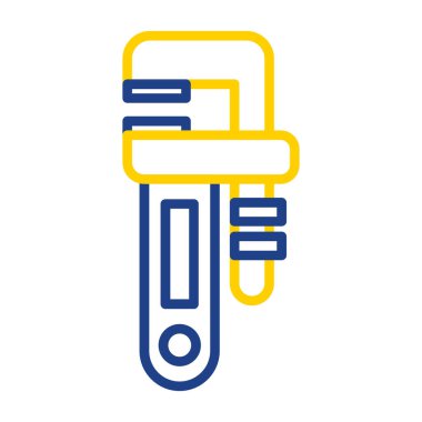 Basit Boru Anahtarı simgesi, vektör illüstrasyonu