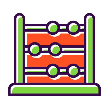 abacus web simgesi vektör illüstrasyonu