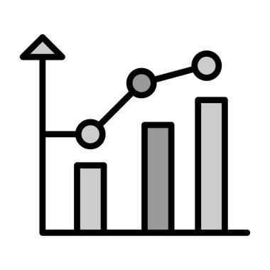 Diyagram vektör renk çizgisi simgesi 