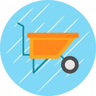 el arabası simgesi vektör illüstrasyonu 