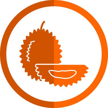 Durian meyvesi. Web simgesi vektör illüstrasyonu