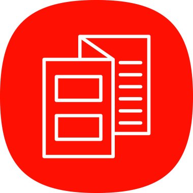 Broşür simgesi, vektör illüstrasyonu basit tasarım