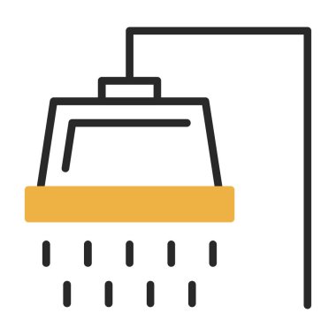 Duş. Web simgesi basit illüstrasyon                             