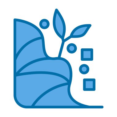 Bitki. Web simgesi basit illüstrasyon