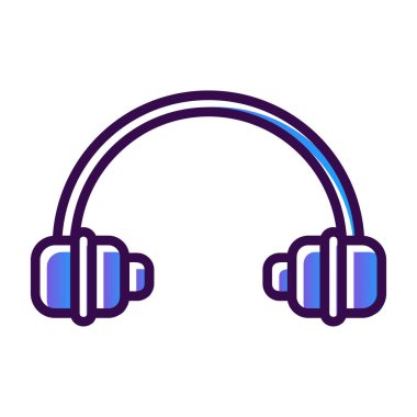 kulaklık simgesi, vektör illüstrasyonu basit tasarım