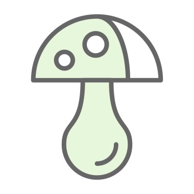 Mantar. Web simgesi basit illüstrasyon