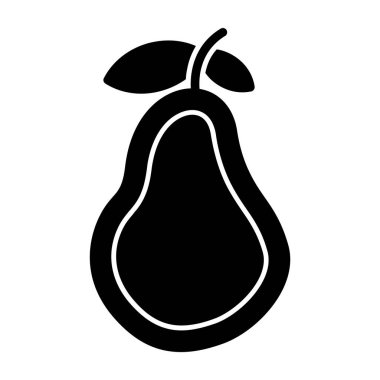 İzole armut ikon vektör tasarımı