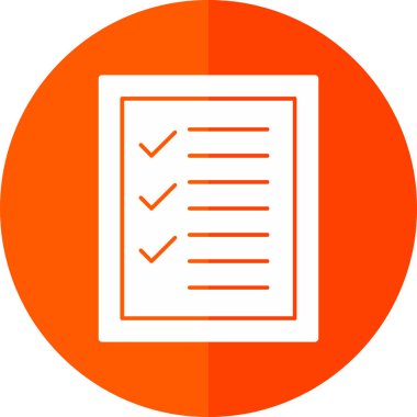 Kontrol listesi. Web simgesi basit illüstrasyon