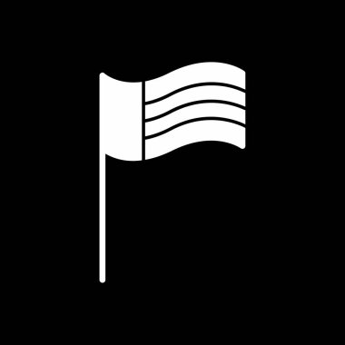 Sallanan bayrak simgesinin vektör illüstrasyonu