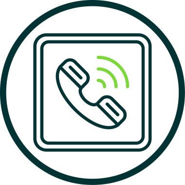 - Telefon. Web simgesi basit illüstrasyon 