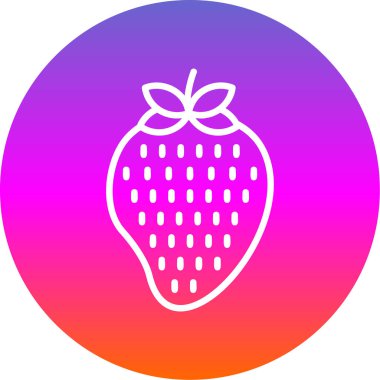 Çilek simgesi, vektör çizimi 