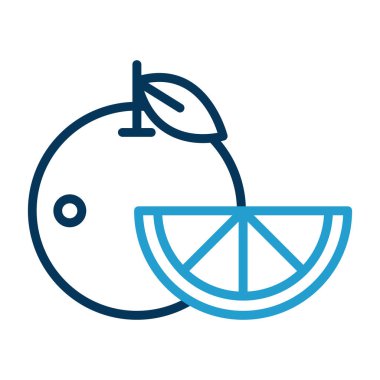 Turuncu simgenin vektör illüstrasyonu