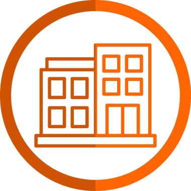 Bina. Web simgesi basit illüstrasyon 