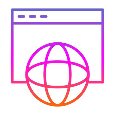 Web sitesi vektör simgesi, özet çizimi 