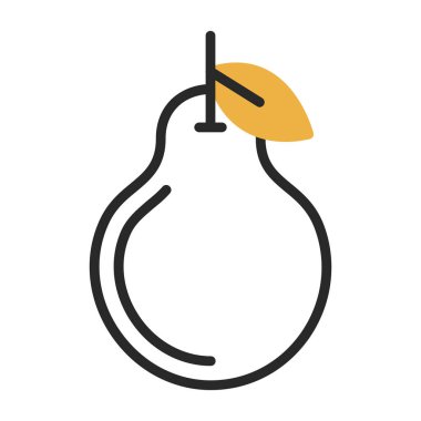 İzole armut ikon vektör tasarımı