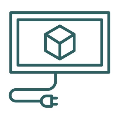 karton kutu satırı biçiminde küp tasarım vektörü illüstrasyonu