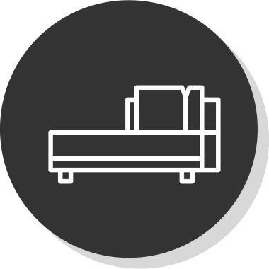 kanepe web simgesi, vektör çizim