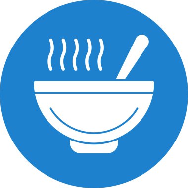 Basit Çorba simgesi, vektör illüstrasyonu