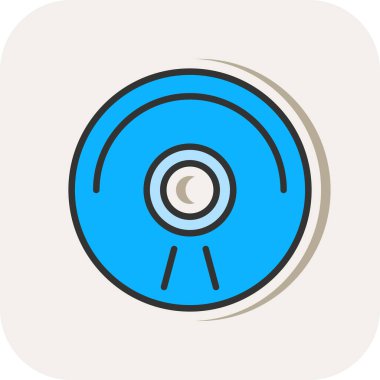 CD mi? Web simgesi basit illüstrasyon