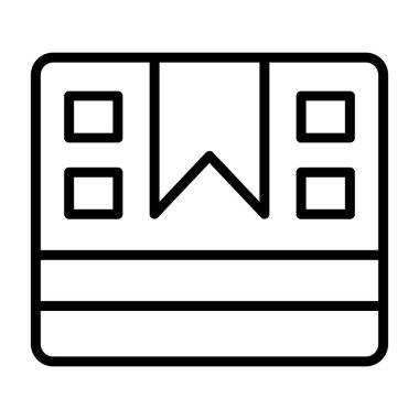 Paket kutusu simgesi, vektör illüstrasyonu 