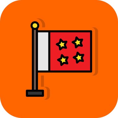 harita bayrağı simgesi, vektör illüstrasyonu