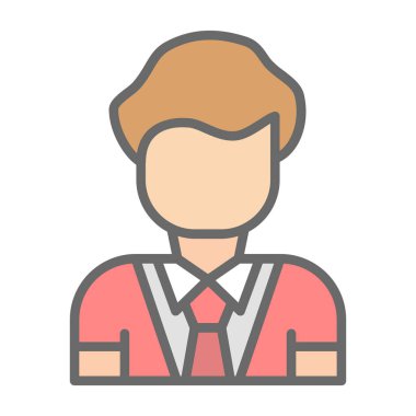 adam düz simge vektör çizim 