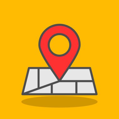 konum pin simgesi, vektör illüstrasyonu 