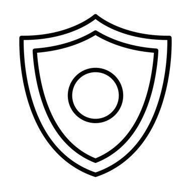 kalkan simgesi vektörü izole edildi