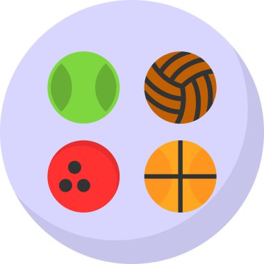 Düz stil bovling ikonu