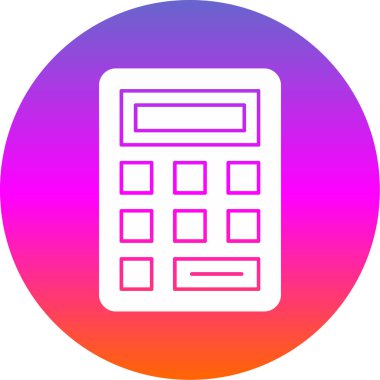 Basit Hesaplayıcı Simgesi, vektör illüstrasyonu