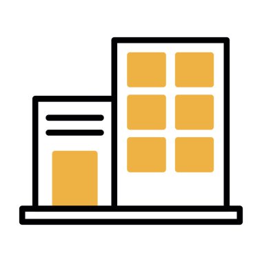 modern yapı web simgesi, vektör illüstrasyonu